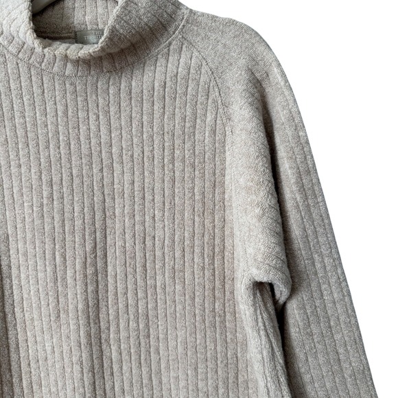 The Territory Ahead Lambswool Ribbed Sweater Dress Tunic Medium Quiet Luxury - Picture 4 of 7